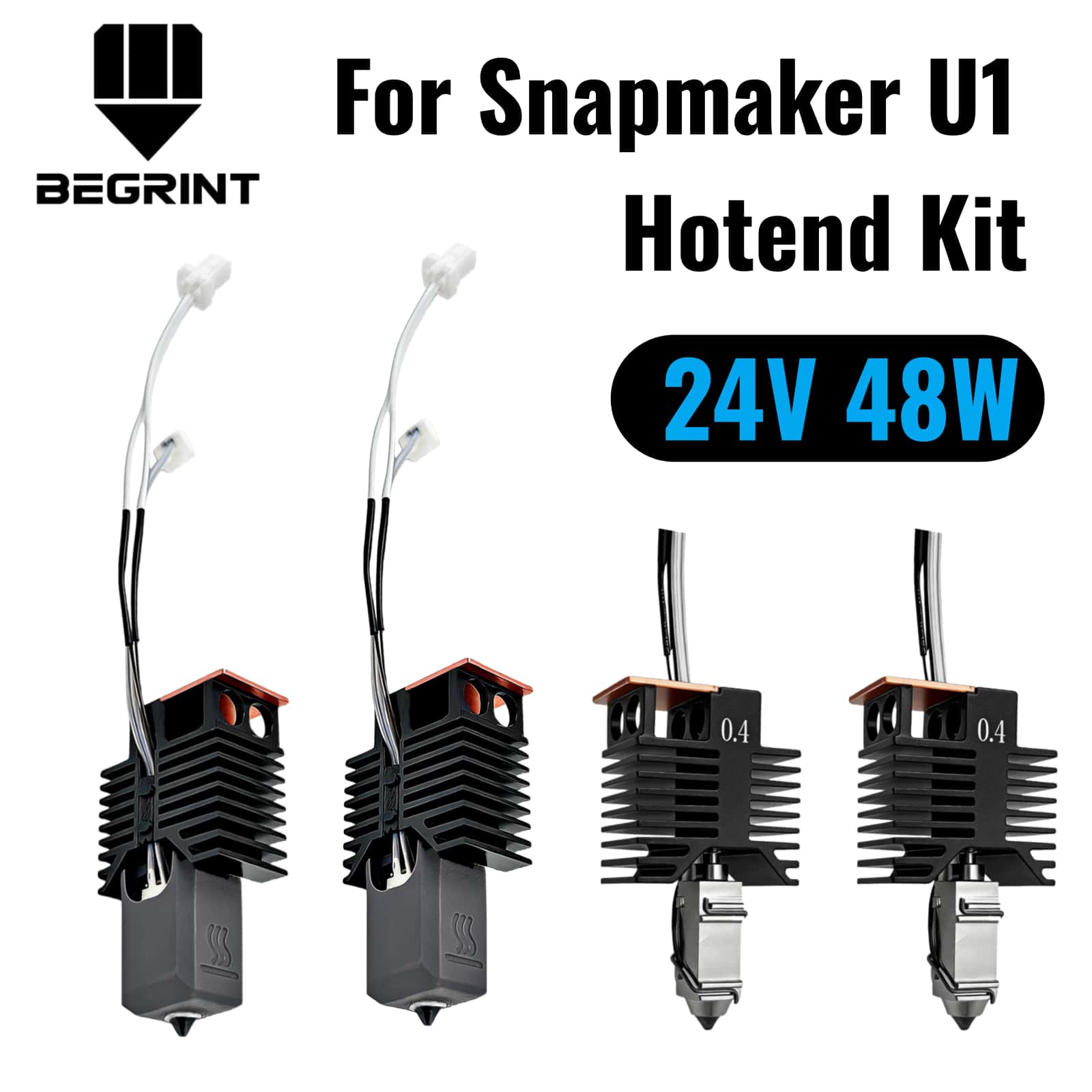 High Flow Ceramic Hotend - Für Snapmaker U1 Hotend 24V 48W