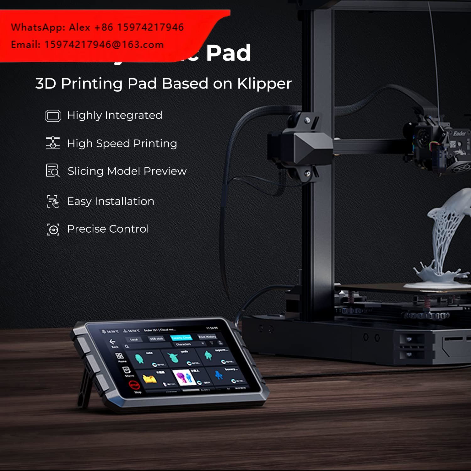 Klipper Pad 7 Inch - Creality Sonic Pad T800 7-Zoll-Touchscreen-Smart-Pad aus