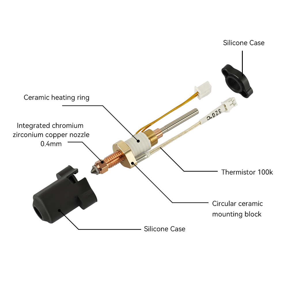 Für Creality K1C/K1 Max Hotend – High Flow Ceramic Hotend Bewertung und Preis