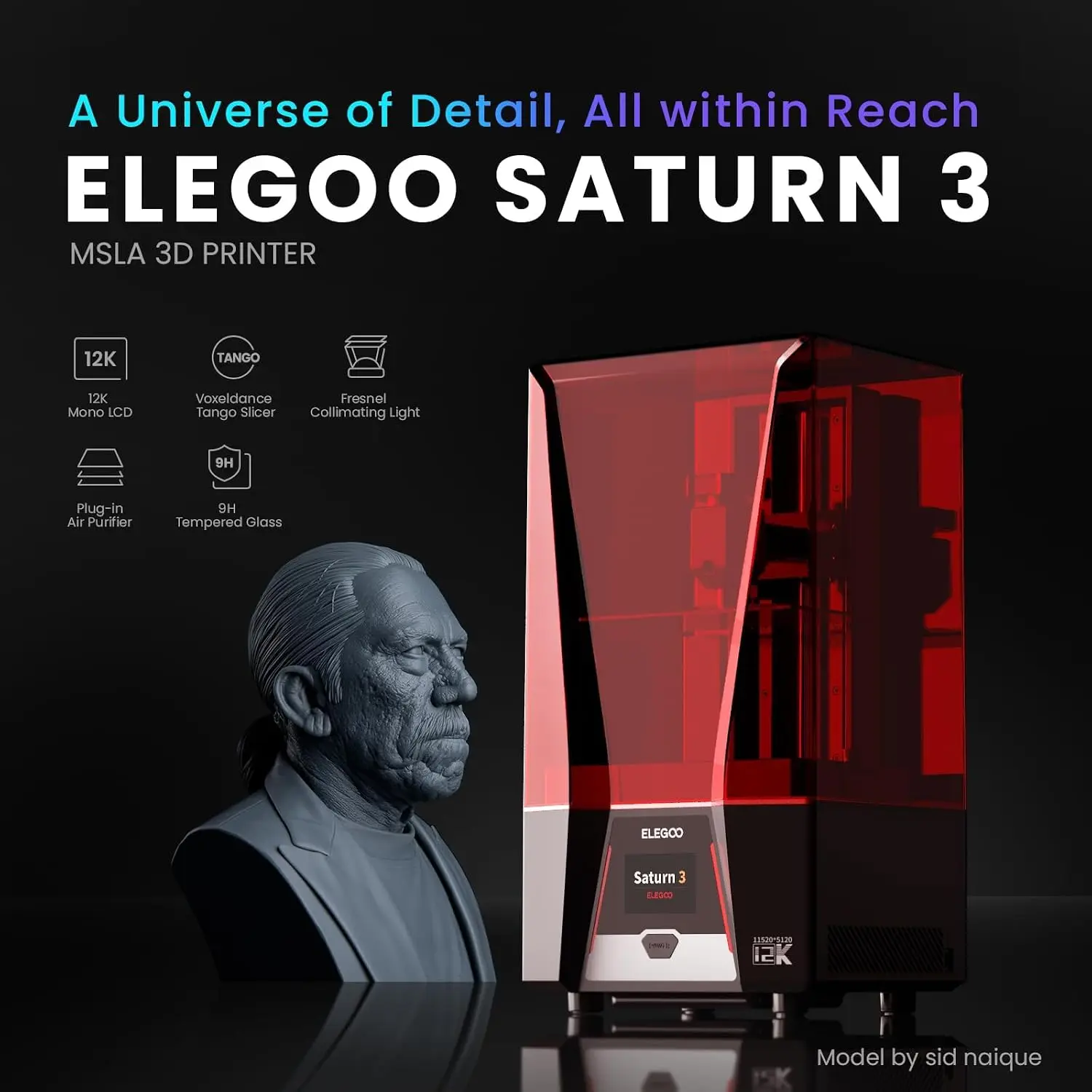 Saturn 3 MSLA 12K 3D-Drucker | – 12K Monochrome Lcd Resin 3D Printer Bewertung und Preis