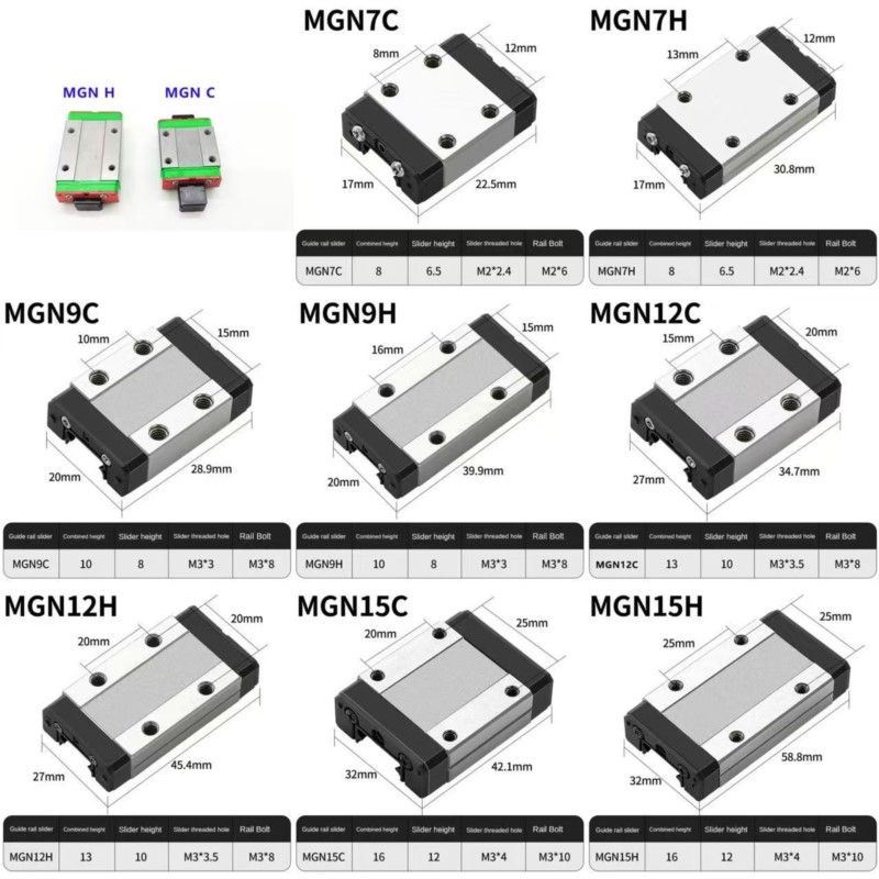 1PCS MGN7C MGN7H MGN9C MGN9H M – Linear Rail Mgn12H Set Bewertung und Preis